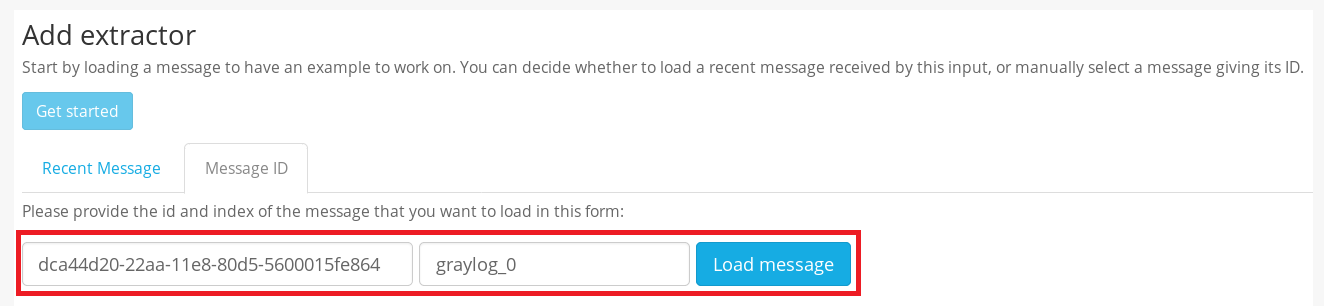 Load sample log