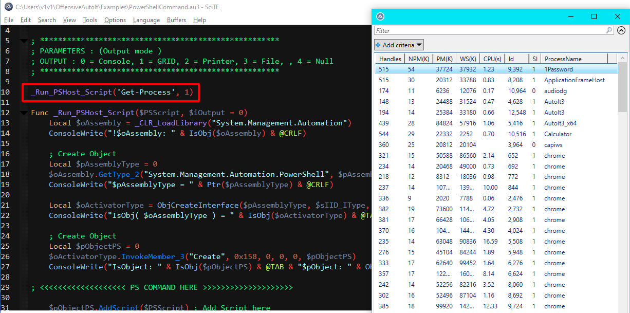 Powershell command example